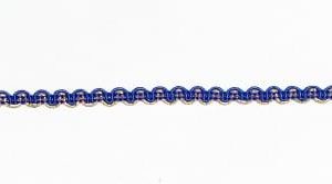 Galão Seda Dourado e Azul