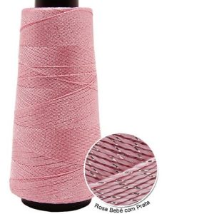 COR – 3106 ROSA BEBÊ COM BRILHO PRATA