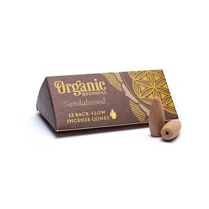 Organic Goodness – Sandalwood natural backflow incense cones