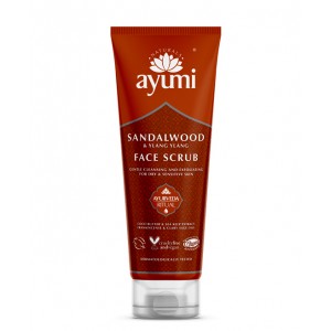 Ayumi – Sandalwood,Ylang Ylang Face Scrub with Coco Butter,Sea Kelp Extract, Franckincense,Clary Sage Oils