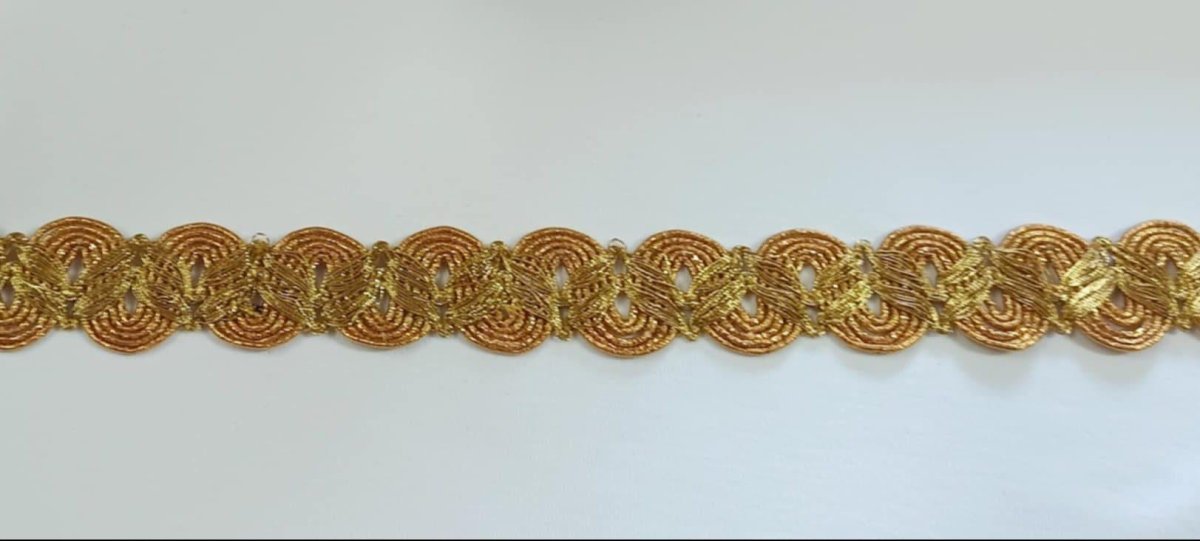 Galão Ondulado Dourado/Acobreado