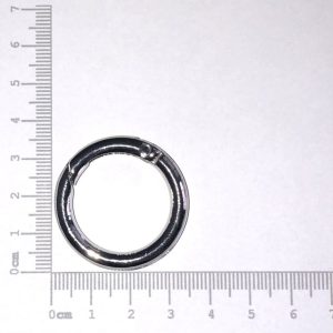 MOSQUETÃO 3,5CM ARGOLA – PRATA