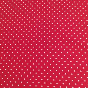 Tecido de bolinhas Poppy Fundo Vermelho